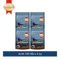 สมาร์ทฮาร์ท อาหารนกกางเขนดง 100 กรัม (แพ็ค 4 ถุง) / SmartHeart Shama Bird Fierce Energy & Enhanced Voice 100g (Pack 4)