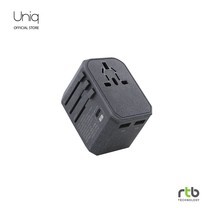 Uniq Wall Charger Voyage PD World Adapter PD33 - Charcoal Grey