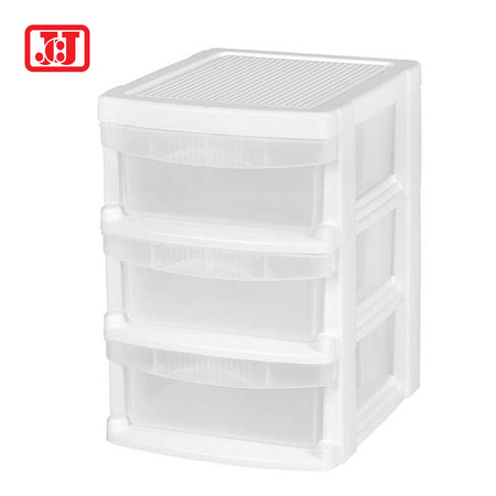 JCJ กล่องลิ้นชักเก็บของไซส์มินิ 3 ชั้น รุ่น 2713 - สีขาว