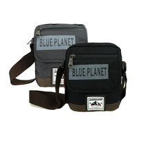 BLUE PLANET กระเป๋าสะพาย รุ่น B002 สีดำ/สีเทา