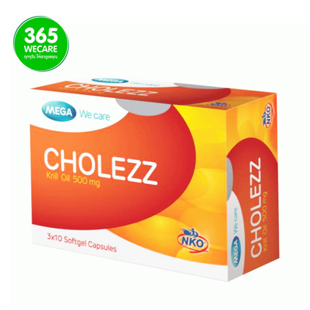 MEGA Cholezz 3x10cap.(Krill Oil 500mg.)