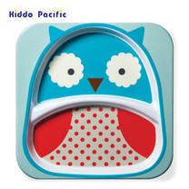 Skip Hop จานดีไซน์น่ารัก Zoo Divided Plate Owl Style