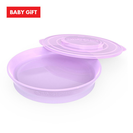 Twistshake Plate จานพร้อมฝาปิด - Purple