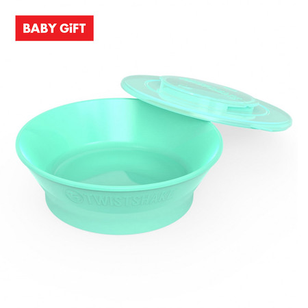 Twistshake Bowl ชามพร้อมฝาปิด - Green