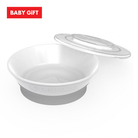 Twistshake Bowl ชามพร้อมฝาปิด - White