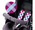นวมหุ้มสายเบลล์สำหรับรถเข็นเด็ก คาร์ซีท Prince&Princess Stroller Strap Cover - 479 (Ginghaim Printed)