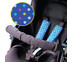 นวมหุ้มสายเบลล์สำหรับรถเข็นเด็ก คาร์ซีท Prince&Princess Stroller Strap Cover - 477 (Polka dot)