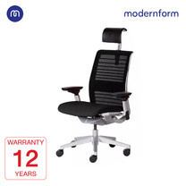 Modernform เก้าอี้ Steelcase ergonomic รุ่น Think v2 Platinum พนักพิงสูง สีดำ ปรันเอนได้ 4 ระดับ เก้าอี้เพื่อสุขภาพ