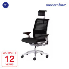 Modernform เก้าอี้ Steelcase ergonomic รุ่น Think v2 Platinum พนักพิงสูง สีดำ ปรันเอนได้  4 ระดับ เก้าอี้เพื่อสุขภาพ