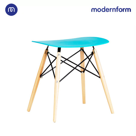 Modernform เก้าอี้อเนกประสงค์ เก้าอี้สัมมนา พลาสติกขาไม้สีน้ำเงิน รุ่น PW027