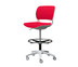 Modernform เก้าอี้เอนกประสงค์ รุ่น B-One (S02) พลาสติก เฟรมขาว เบาะผ้าสีเเดง ที่เหยียบวงกลมดำ (ตัวสูง)