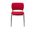Modernform เก้าอี้เอกนประสงค์ รุ่น B-One (04) พนักพิงกลาง พลาสติก เฟรมขาว ขาโครเมี่ยม เบาะผ้าสีแดง