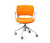 Modernform เก้าอี้เอนกประสงค์ รุ่น B-One (S3) พาสติก เฟรมขาว ขาเหล็กพาวเดอร์โค้ท เบาะผ้าสีส้ม