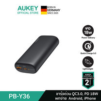 AUKEY Sprint Go Compact 10000mAh PD+QC Power Bank ขนาด 10,000 mAh USB-C Power Bank พาวเวอร์แบงค์ ชาร์จเร็วแบบ รุ่น PB-Y36