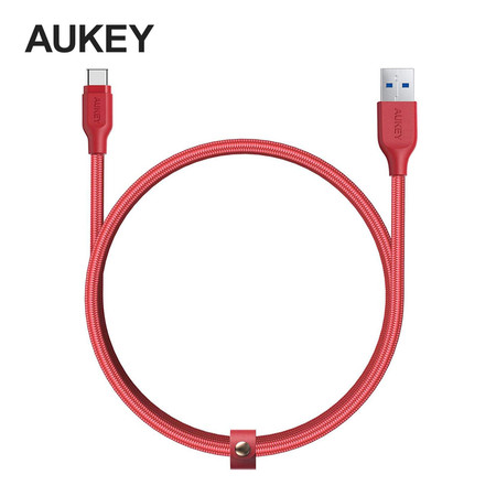 สายชาร์จ Aukey USB 3.1 USB A To USB C Cable CB-AC1-Red
