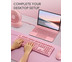 AUKEY KM-G15 คีย์บอร์ด แสงไฟพื้นหลัง RGB Pink Mechanical Blue Switch Gaming Keyboard รุ่น KM-G15