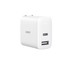 AUKEY PA-F3S หัวปลั๊กชาร์จเร็ว SWIFT Power Delivery Fast Charger Adapter 20W PD + Aipower 12W รุ่น PA-F3S