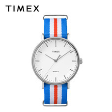 Timex นาฬิกาข้อมือผู้ชายและผู้หญิง รุ่น  TM-TW2P91100 สายไนลอน สีฟ้า/แดง