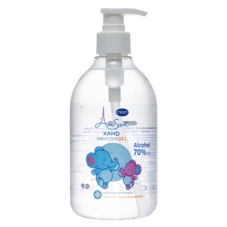 แอลกอฮอล์เจลใส ทำความสะอาดมือ AMUSANT BY ENFANT (FOOD GRADE มีแอลกอฮอล์ 70%) แบบขวดปั๊ม 500 ML. SKU883004