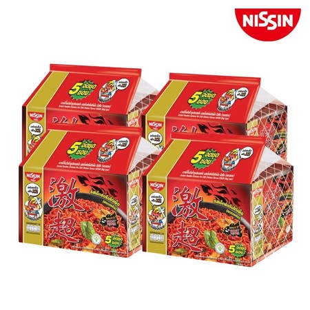 บะหมี่กึ่งสำเร็จรูปแบบแห้ง นิสชิน พรีเมียม รสเอ็กซ์ตรีมไก่เผ็ด Pack (แพค 20 ซอง) SKU 504787