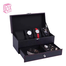 Boxlovershop กล่องเก็บนาฬิกา และเครื่องประดับ รุ่น WB-002 - สีดำ