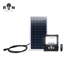 RIN ไฟ Solar Sensor Flood Light สี่เหลี่ยม 50W 91LED + รีโมท