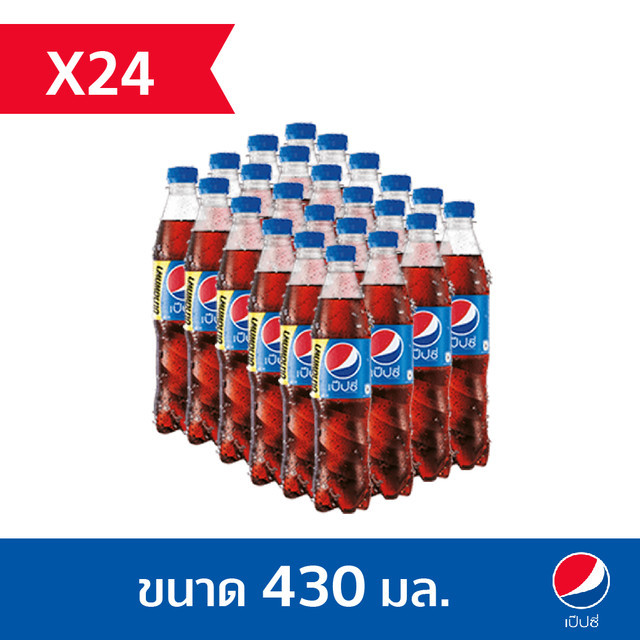 เป๊ปซี่ ขวด ขนาด 430 มล. (แพ็ค 24) | Pepsi Cola 430 Ml. Pet Pack 24 - Wemall