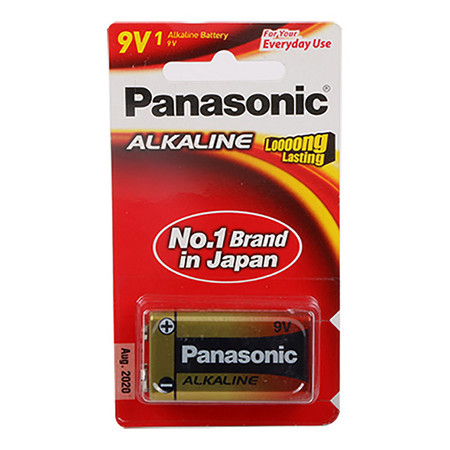 ถ่านอัลคาไลน์ พานาโซนิค 6LR61T/1B 9V(แพ็ค 1 ก้อน)