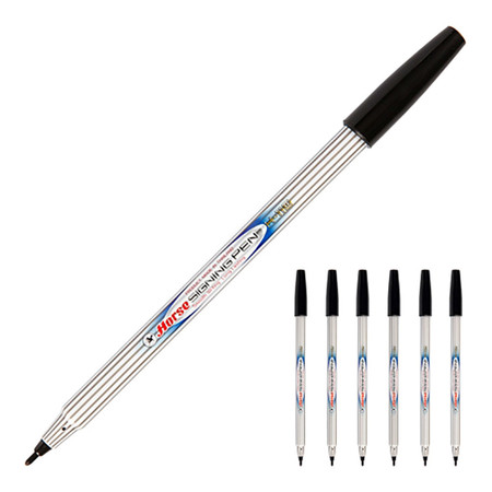 ปปากกาสีเมจิก ตราม้า H-110 สีดำ(กล่อง 12 ด้าม)