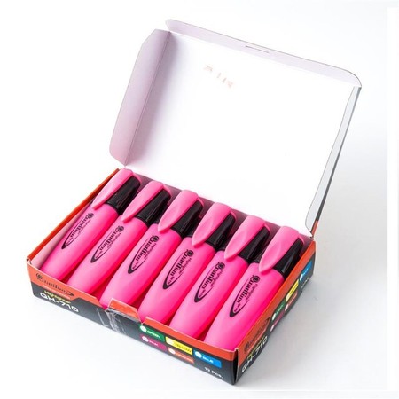 ปากกาเน้นข้อความ ควอนตั้ม QH-710 สีชมพู (1x12)