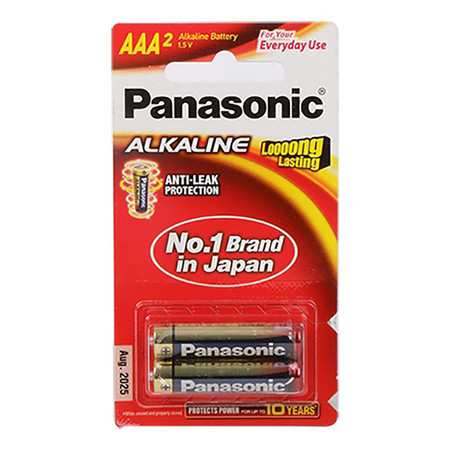 ถ่านอัลคาไลน์ พานาโซนิค LR03T/2B AAA(แพ็ค 2 ก้อน)
