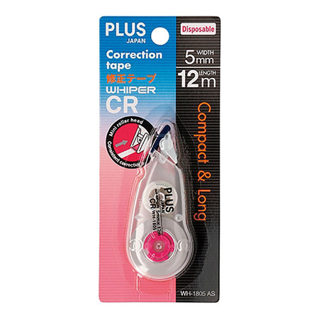 เเทปลบคำผิด PLUS WH-1805 5 มม.x 12 ม. คละสี