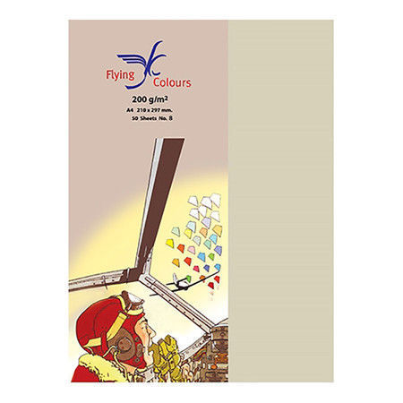 กระดาษสีถ่ายเอกสาร ฟลายอิ้ง No.04 200/50A4 สีครีม