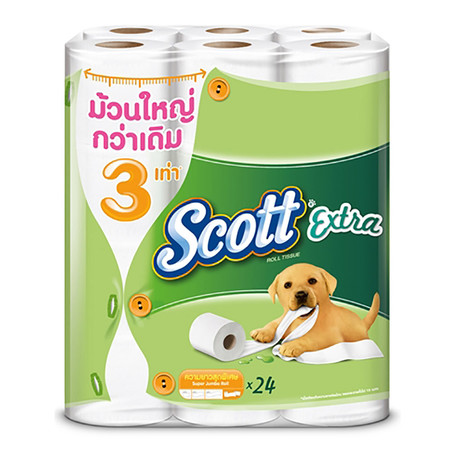 Scott Extra Super Jumbo Roll ยาวสุดพิเศษ( 24ม้วน/แพ็ค)