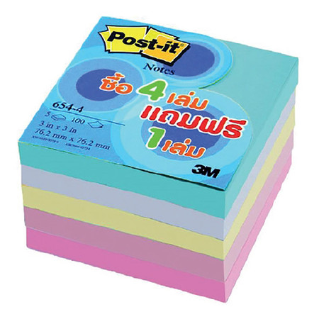 Post-it 3M 654-4 3x3