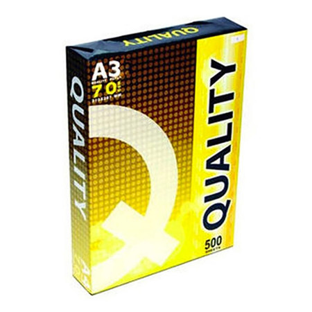 กระดาษถ่ายเอกสาร QUALITY 70/500 A3 (ห่อสีเหลือง)