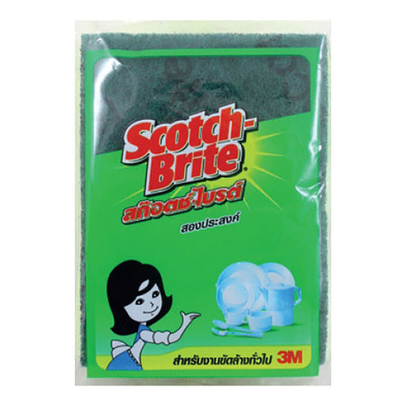 แผ่นขัดพร้อมฟองน้ำสก๊อตไบรต์3x 4