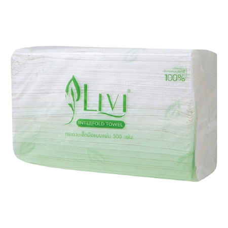 กระดาษเช็ดมือ Livi 300 1ชั้น บรรจุ 300 แผ่น