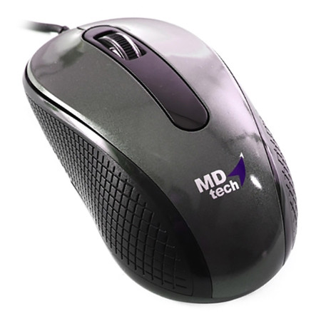 เม้าส์ออฟติคัล MD TECH MD-18 เทาดำ