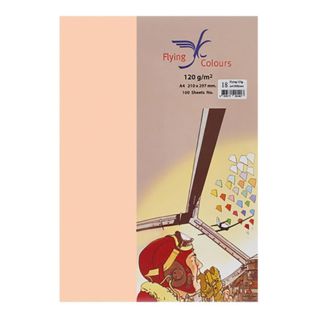 กระดาษสีถ่ายเอกสาร ฟลายอิ้ง No.11 120/100 A4 สีพีช