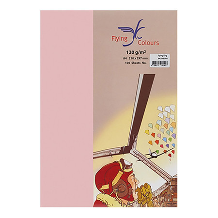 กระดาษสีถ่ายเอกสาร ฟลายอิ้ง No.18 160/50 A4 ชมพู