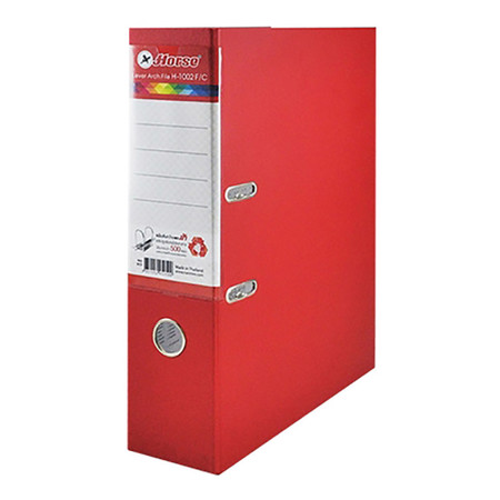 แฟ้มสันกว้าง ตราม้า รุ่น H-1002 F/C สัน 3 นิ้ว สีแดง