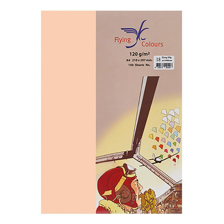 กระดาษสีถ่ายเอกสาร ฟลายอิ้ง No.11 160/50A4 สีพีช
