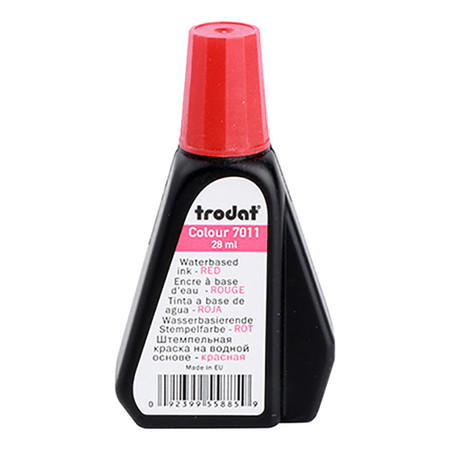 หมึกเติมตรายางหมึกในตัว โทรแดท TR-7011 28cc. สีแดง