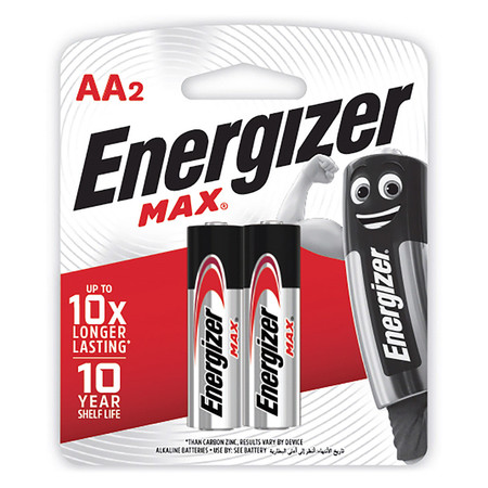 ถ่านอัลคาไลน์ ENERGIZER แม็กซ์ E91-BP2 AA(แพ็ค 2 ก้อน)