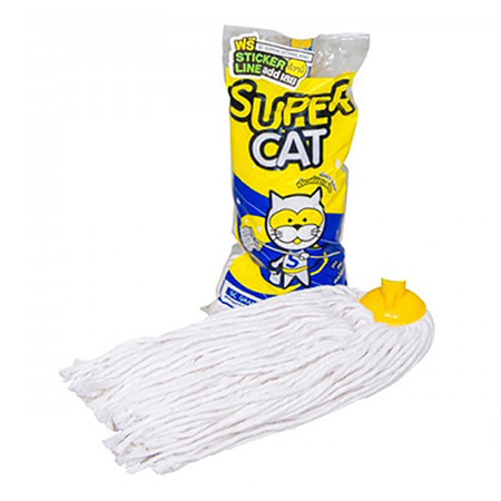 อะไหล่ผ้าม็อบจุก 14 นิ้ว 350 กรัม ผ้าขาว SUPERCAT