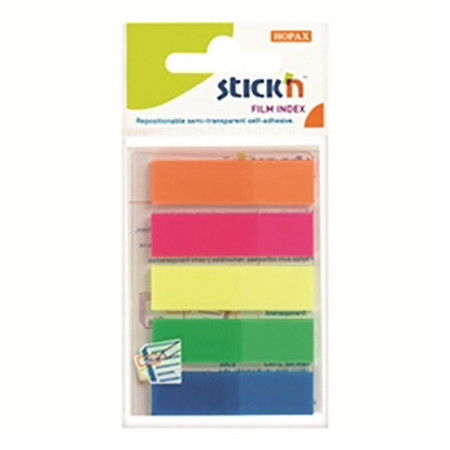 ฟิล์มโน๊ตดัชนี สติก เอ็น 21050 สีนีออน(แพ็ค 5 สี)