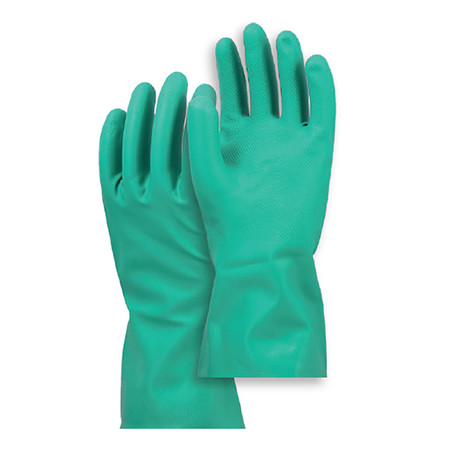 ถุงมือยางไนไตรล์ Microtex ยาว 13 นิ้ว สีเขียว ขนาดกลาง