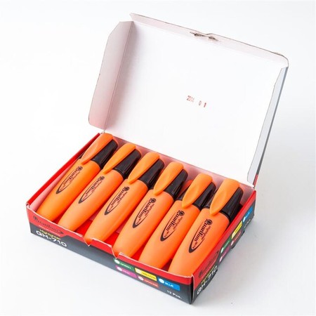 ปากกาเน้นข้อความ ควอนตั้ม QH-710 สีส้ม (1x12)