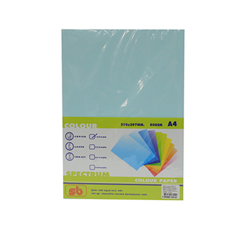 กระดาษสีถ่ายเอกสาร สเปคตรัม No.12 80/100 A4 ฟ้าน้ำทะเล